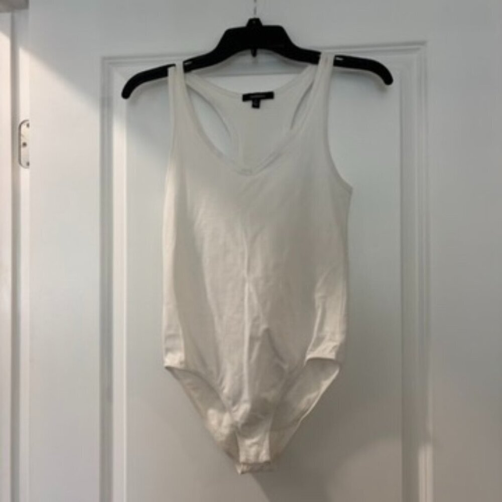 NWOT Ambiance White Razorback Bodysuit